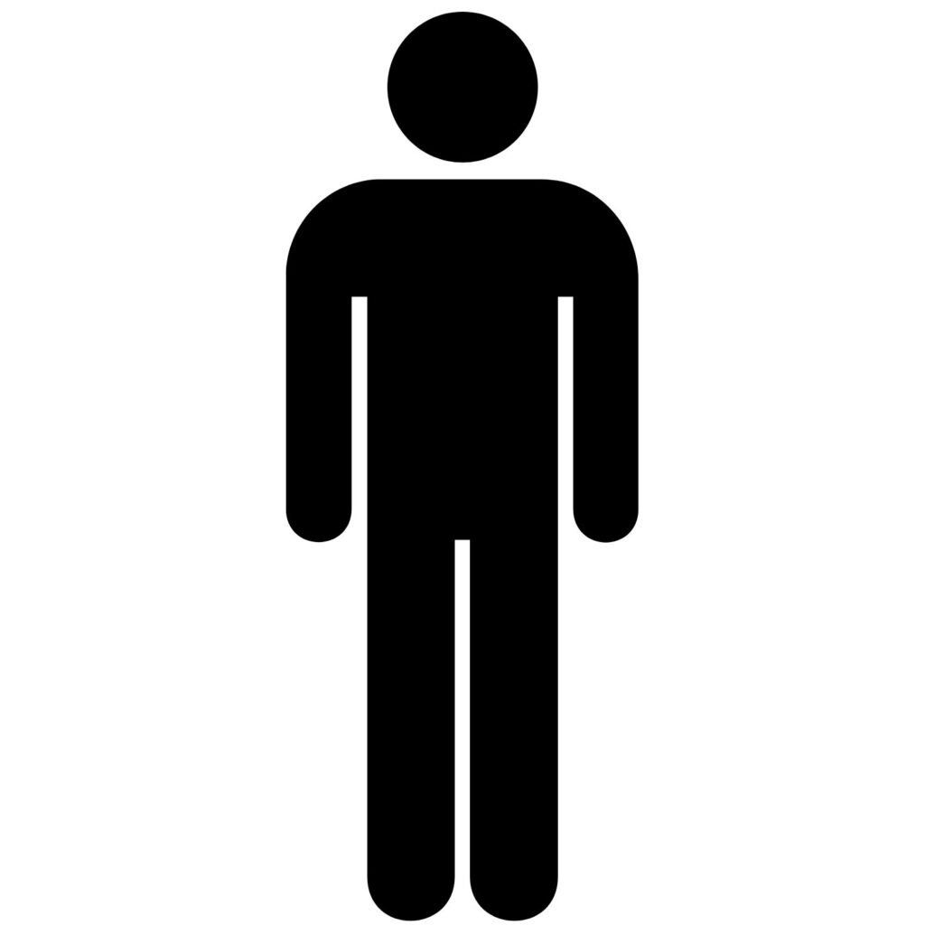 Illustration of basic male figure.